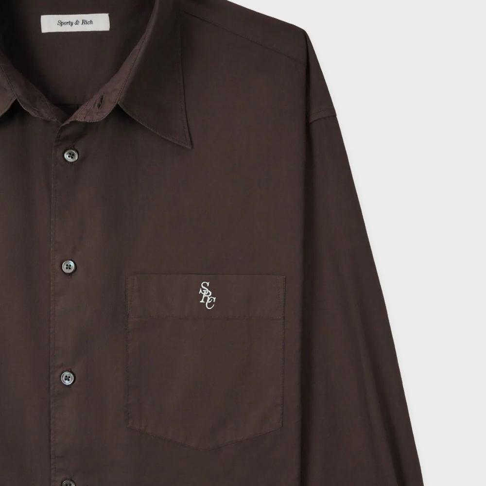 Sporty & Rich Chocolate Oversized Shirt